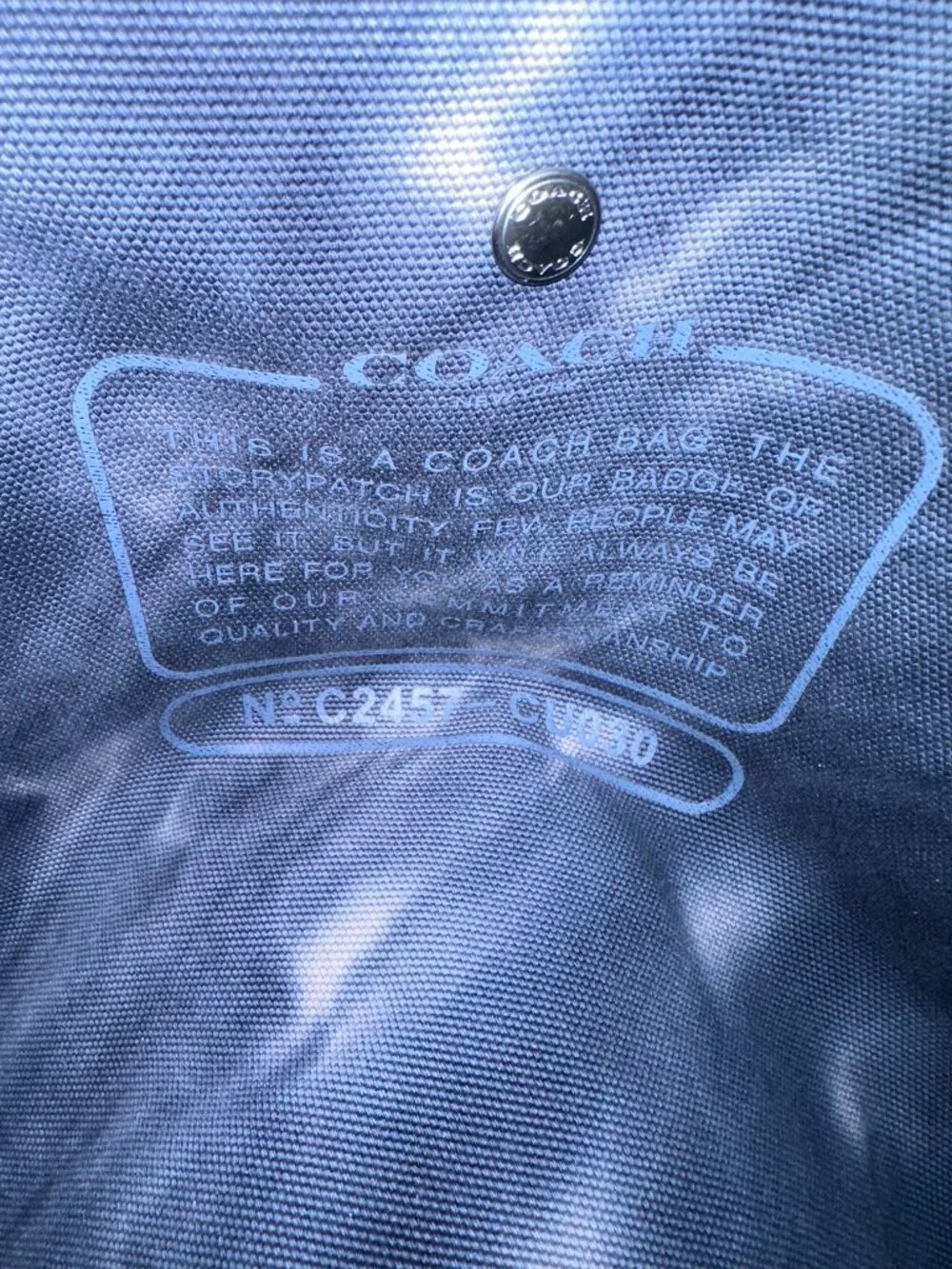 Coach Women's Blue Cargo 40 Tie-Dye Tote Bag Style #C2457-CU080 *NWT*